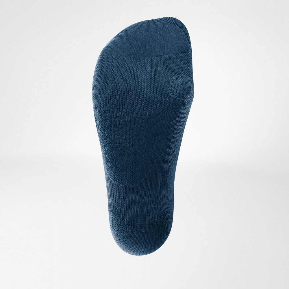 Chaussettes de sport mi-longues ultra-légères navy vue de dessous Vue de la chaussette de course dunkleblau par dessous