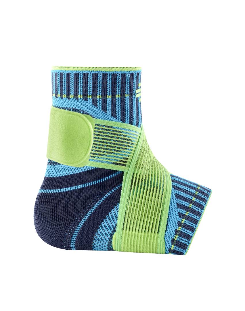 einstellbare Bandage für das Sprunggelenk Eine einstellbare Bandage für das Sprunggelenk um Umknicken zu verhindern.