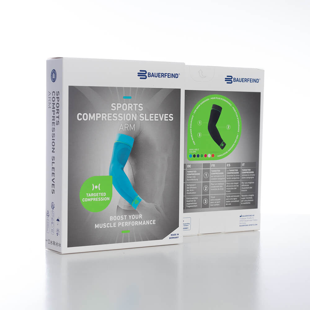 Emballage Compression Arm Sleeves Image de l'emballage de l'Arm Sleeve